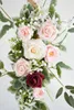 Dekorativa blommor Party Joy 2st Artificial Rose Peony Wedding Arch Fake Plant Bakgrund Vägg Välkommen Gästkortsdekoration