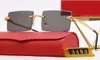 Ramglasögon Suncloud Solglasögon Designer Solglasögon Leopard Head Composite Metal Rimless Optical Frame Classic Rectangle Square Luxury Gold Sunshade Solglasögon