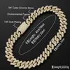 Chains 20mm Big Heavy Solid Cuban Link Chain Hip Hop CZ Stone Paved Bling Iced Out Square Curb Chokers Necklaces For Men Rapper Je203V