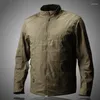 メンズジャケット2023シティアルコン戦術カジュアルアウターウェアスリムファットマルチポケットコットンジャケットメンズ衣料品コート