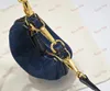 Schwarz Blau Umhängetasche Satteltasche Designer Dicke Kette Halbmond Taschen Handtasche Luxus Reißverschluss Geldbörse Unterarmpaket