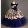 Fabulous Lace Little Girls Pageant Dresses Ball Gown Appliqued Beaded Flower Girl Dress For Wedding Tulle First Holy Communion Gow3216