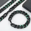 Link Bracelets Experience The Perfect Blend Of Style And Durability With Green Ghost Cuban Bracelet - A Must-Have Titanium Steel Jewelry