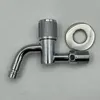 Bathroom Sink Faucets High Neck Knob Plating G1/2 Inch DN15 Basin Tap Alloy Bibcock Washing Machine Fast On Faucet