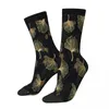 Chaussettes Homme Ginko Feuilles Motif Japonais Rétro Art Chaussette Hommes Femmes Polyester Bas Personnalisable Hip Hop