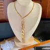 2023 últimas mujeres de calidad superior collares pendientes ccity metal latón oro multicapa gargantilla mujeres joyería diseñador accesorios de lujo 312334