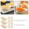 Dinnerware Sets 200 Pcs Disposable Wooden Boat Plates Boats Bamboo Bowls Bandejas Para Comida Dessert Sushi Utensils