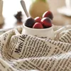 Table Napkin 1Pc 50x70cm Cotton Linen Retro English Spaper Soft Washable Home Background Decoration