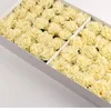 Fleurs décoratives 50 pcs/boîte Fleurs d'imitation Œillets Réaliste Mousse de savon Têtes de fleurs Cadeau de fête des mères de l'enseignant Décoration de mariage à la maison