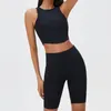 Active Set Seamless Yoga Set 2 Piece Workout Outfits Women Sport Bh High midjeshorts Byxor Leggings Girl Fitness Gym Running Clothing