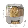 Bouteilles de stockage distributeur de céréales grain rotatif anti-poussière comptoir de cuisine porte-couverts pour armoires comptoirs soja