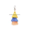 Porte-clés lanières Mitlayers fil de coton mode sac pendentif accessoires gland porte-clés Beautif pour la décoration livraison directe