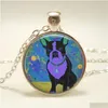 Pendant Necklaces Wholesale Glass Cabochon Necklace For Lovers Bldog Jewelry Dog Handmade Massive Animal Drop Delivery Pendants Dhmka