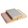 Jewelry Pouches Stackable Suede Luxury Metal Ring Tray For Store Display