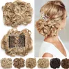 Sintético Coque de Cabelo Sintético Chignon Desarrumado Faixa de Cabelo Encaracolado Elástico Enrolado Postiços de Cabelo Falso Para Mulheres Grampos de Cabelo Preto Marrom 230724