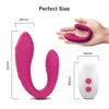 Vibrators Wireless Remote Control Vibrator Female G Spot Clinical Stimulator Double Penestration Dildo Sex Toys for Women Adult Couples 18 230724