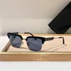 Óculos de Sol Quadrados Meia Aro Brilhante Preto/Cinza Escuro Lente para Homens Verão Sunnies gafas de sol Designers Óculos de Sol Sombras Occhiali da sole UV400 Eyewear