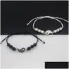 Perles Couples Amoureux Bracelets Perles Blanches Et Noires Brins Femmes Hommes Taiji Ying Yang Charme Bracelet Amitié Bijoux Mâle Femal Dhhnt