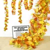 装飾的な花170cmシミュレーションメープルレイタン人工プラスチック植物ハロウィーン秋のペンダントホームデコレーション偽の葉の小道具