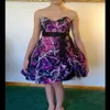 Muddy Girl Camo Prom Dresses Short Formal Gown Sweatneckline Satin Wedding Bridal Dresses288v