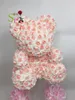 Fiori decorativi SPR 25cm 40cm Schiuma di sapone Rose Bear Teddy Pink Regali di anno di fiori artificiali per le donne Regalo di San Valentino