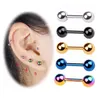 Studpersonlighet Kvinnor Män Rose Golden rostfritt stål Skivstång Form Earing Brosk Ear Piercing Body Jewelry For Gift Drop Delive Dhecb