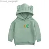 Hoodies Sweatshirts Hot INS velvet thickening Kids Hoodie Children Sets Baby Boys Girls Autumn And Winter Outing service Newbom Sportswear 0-4years Z230724