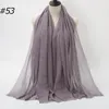 Sciarpe Viscosa Increspata Donne musulmane Hijab Cotone Tessuto Sciarpa da donna Nappa sottile Ramadan Turbante Rughe Hijab morbidi Sciarpe in rayon tinta unita