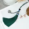 Tassel Fringe kluczowy łańcuch poliestrowy jedwabnik wiszący chińskie haczyki wisiorka biżuteria wytwarzająca wisior z frędzlami