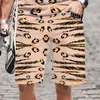Herr shorts män/kvinnor leopard tryck sommarman mönster snabb torr harajuku rolig baddräkt elastisk midja herrkläder streetwear