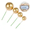 Cake Tools Round Ball Toppers Creative Wedding Decoration Golden Baby Happy Birthday Balloon