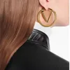 Top Paris bijoux accessoires femmes boucles d'oreilles créoles luxe 18K or oreille goujons dame joli cadeau de noël2604