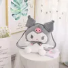 Mochila de desenho animado de pelúcia para meninas linda Kuromi bolsa tiracolo de um ombro presente para pais e filhos