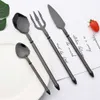 4st Rainbow 304 Rostfritt stål Western Flatware Cutlery Set Aquaman Trident Fork Steak Knife Spoon Set Dinneware Tableware Set L230704