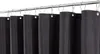 Shower Curtains El Premium Fabric Black Waterproof Bathroom Curtain Rust Resistant Metal Grommets And Weighted Hem Machine Washable