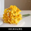 Decorative Flowers 6pcs/lot 40cm Daffodils Bouquets Artificial Flower Home Wedding Party Decor Desktop Vase Decoration Craft Fake