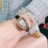 Женские часы роскошные женские часы Nacre Diamond Watch Crystal Snake Watch Fashion Steel Band