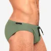 Men's Swimwear Swim Briefs Beach Shorts Bermuda Bathing Low Waist Sexy Surf Board Solid Color Padded Pushup Swimming Swimsuits 230724