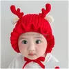 قبعة قبعة/قبعات جمجمة أزياء Skl Baby Beanie Keblush Cap Girls Boys Winter Winter Warm Dark Drop Associor