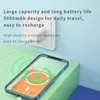 Taşınabilir Mini Mıknatıs Powerbank 5000mAh Şeker Renkleri Manyetik Kablosuz Şarj Cihazı Güç Bankası