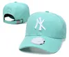 Summer Cotton Baseball Cap Unisex NY Letter broderade vår justerbara märkes snapback -mössor