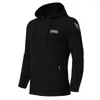 Männer Hoodies Gym Männer Frühling Sport Tops Casual Übung Baumwolle Elastische Mit Kapuze Zipper Gedruckt Sweatshirt Mantel