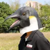 Pinguin-Maske – Halloween-Latex-Tier mit vollem Kopf