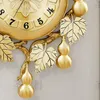 Wall Clocks Living Room Clock Home Decor Gift Gold Round Quartz Art Classic Number Needles Unique Silent Reloj