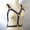 Cinture Imbracatura in pelle Sexy Erotico Punk Goth Body Bondage Pu Tracolla maschile Costume Cintura da donna