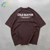 Erkekler 23ss lacivert cole buxton t shirt erkekler kadınlar ağır kumaş kalite gevşek tişört klasik slogan baskısı cb kısa kol 230724