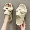 Slippers Summer Women Men Skull Head Slippers Thick Platform Home Bathroom Sandals Non-Slip Flip Flops Ladies Indoor House Slippers 230724