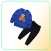 Bear Logo Marque De Luxe Designer Bébé Automne Vêtements Ensemble Enfants Garçon Fille À Manches Longues À Capuche Et Pantalon 2Pcs Costumes Survêtements De Mode O9052970