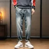 Herren-Jeans, Jeans für Männer, Pluderhosen, weites Bein, lockere Passform, Retro-Blau, Baggy-Jeans, Herrentaschen, Designer-Streetwear, Herrenbekleidung, volle Länge, L230724