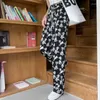 Damesbroek Hoog getailleerde hondenprint Casual voor lieve tienermeisjes Modetrends Koreaanse streetwear Eenvoudige damesbroek met rechte pijpen